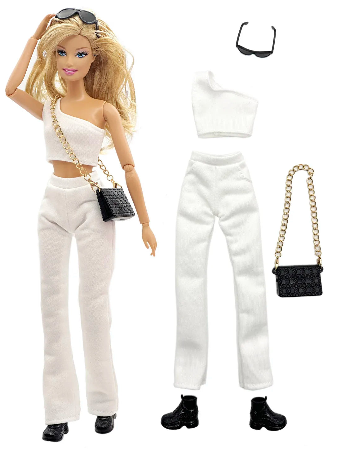 1 Set Cloth Doll Accessories Fashion Vest Suit Outfit for 11.5 Inch 30cm Doll Kids or Birthday Gift