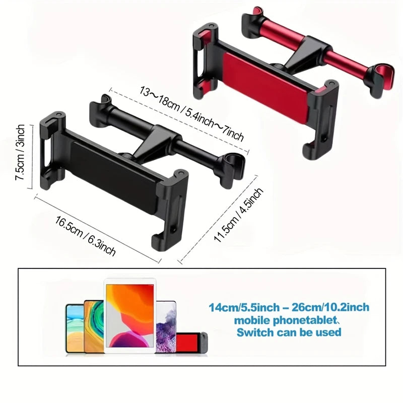 Universal Car Tablet Holder Back Seat Headrest Mount For iPad Air Mini Pro 4-13 Inch 360 Rotation Rear Pillow Phone Clamp Stand