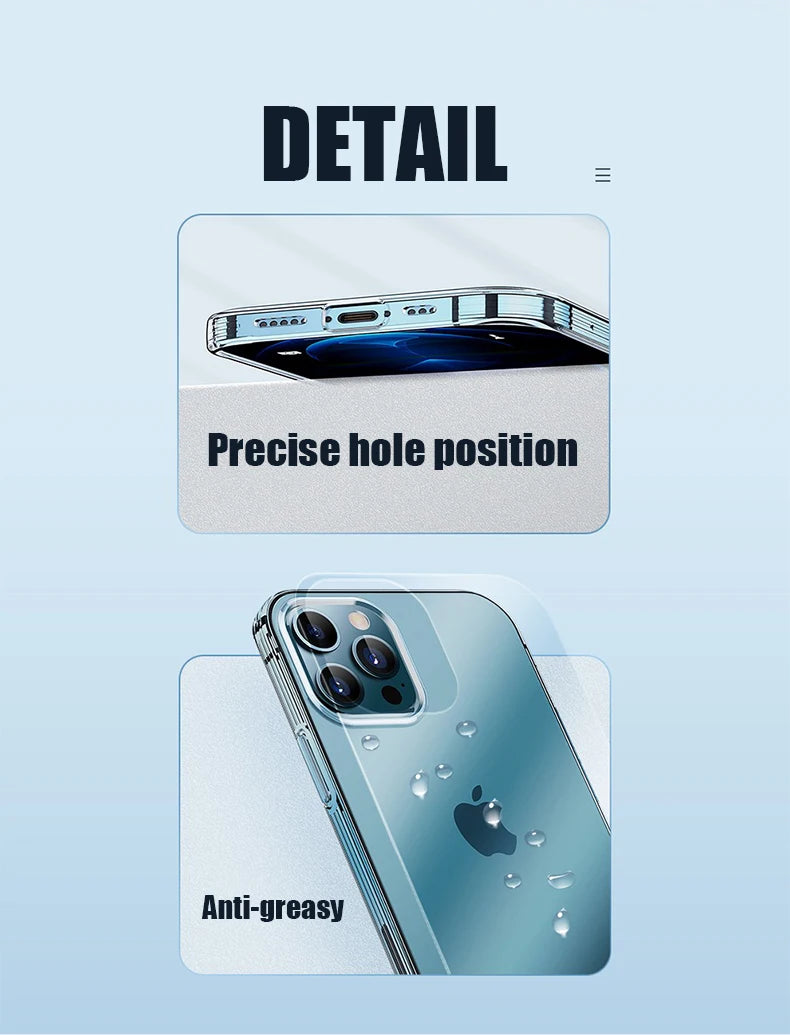 Ultra Thin Clear Phone Case For iPhone 11 12 13 14 15 16 Pro Max Plus 13 Mini X Xr Xs 16E Silicone Soft Transparent Back Cover