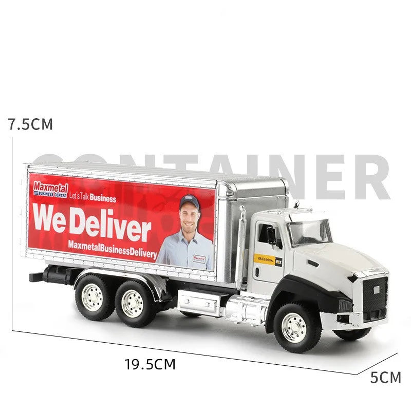 1:50 Alloy Model Truck Engineering Vehicle Excavator Bulldozer Head Dumper Crane Tanker Garbage Truck Toys For Children's Gifts