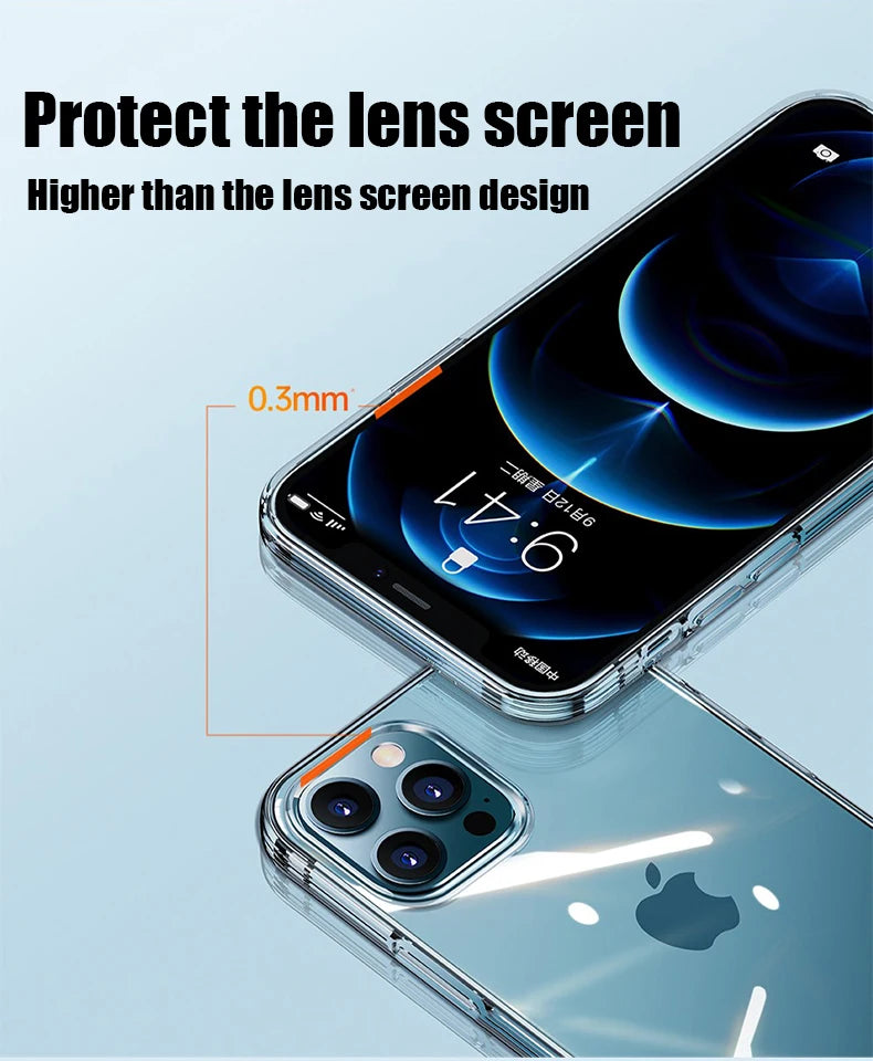 Ultra Thin Clear Phone Case For iPhone 11 12 13 14 15 16 Pro Max Plus 13 Mini X Xr Xs 16E Silicone Soft Transparent Back Cover