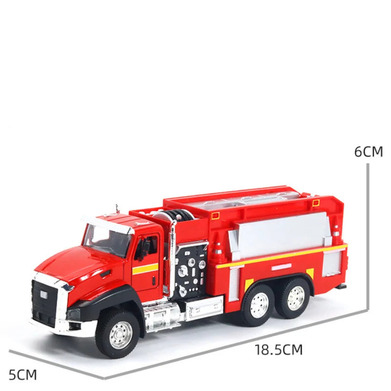 1:50 Alloy Model Truck Engineering Vehicle Excavator Bulldozer Head Dumper Crane Tanker Garbage Truck Toys For Children's Gifts