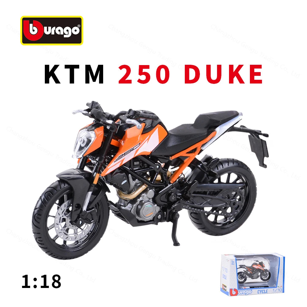 Bburago 1:18 KTM 250 Duke Authorized Simulation Alloy Motorcycle Model Toy Car Gift Collection