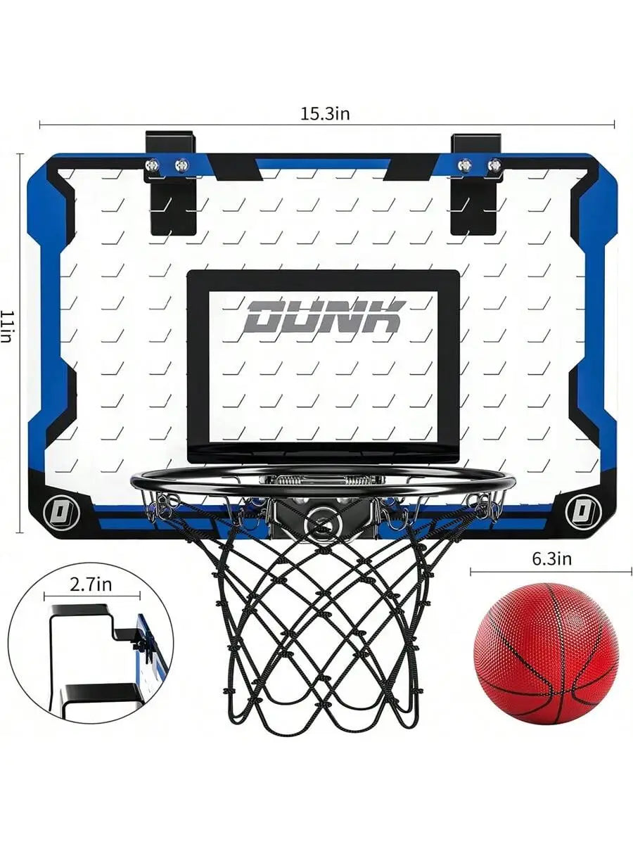 LED light electronic wall mounted basketball hoop, water pool home basketball hoop with 4 basketballs, family party game supplie