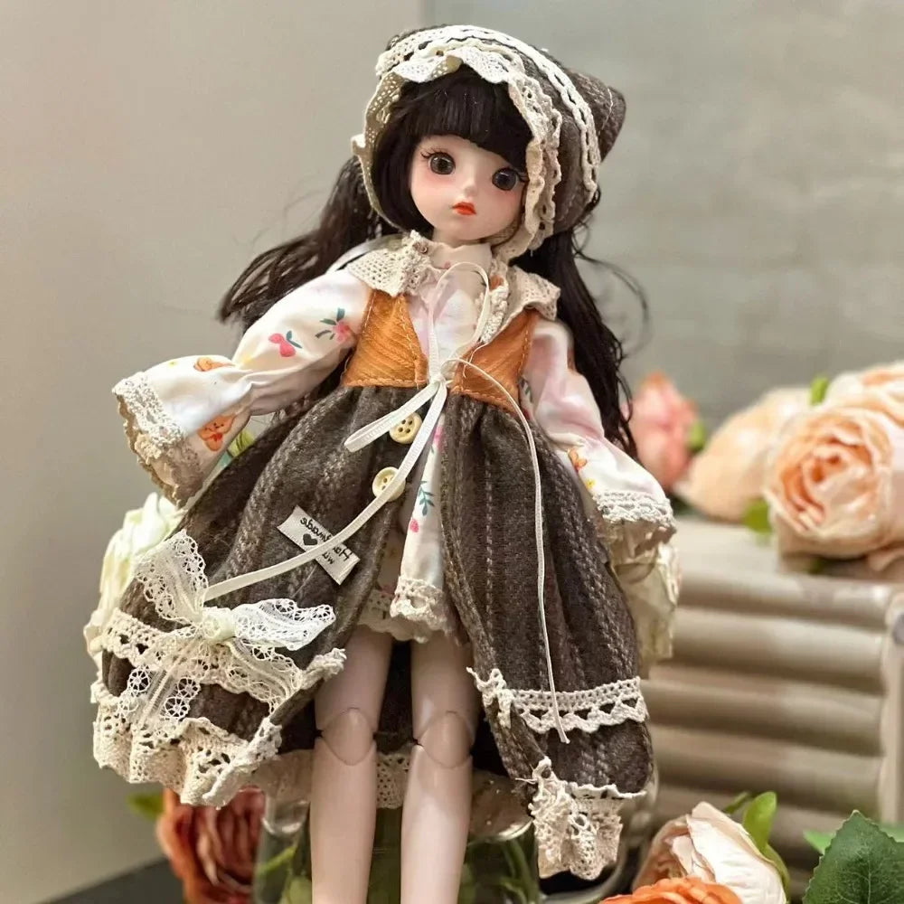1/6 SD 30cm Bjd Doll with Clothes Long Hair High Heel Princess Dress Up BJD Dolls Elegant Attractive Eyes