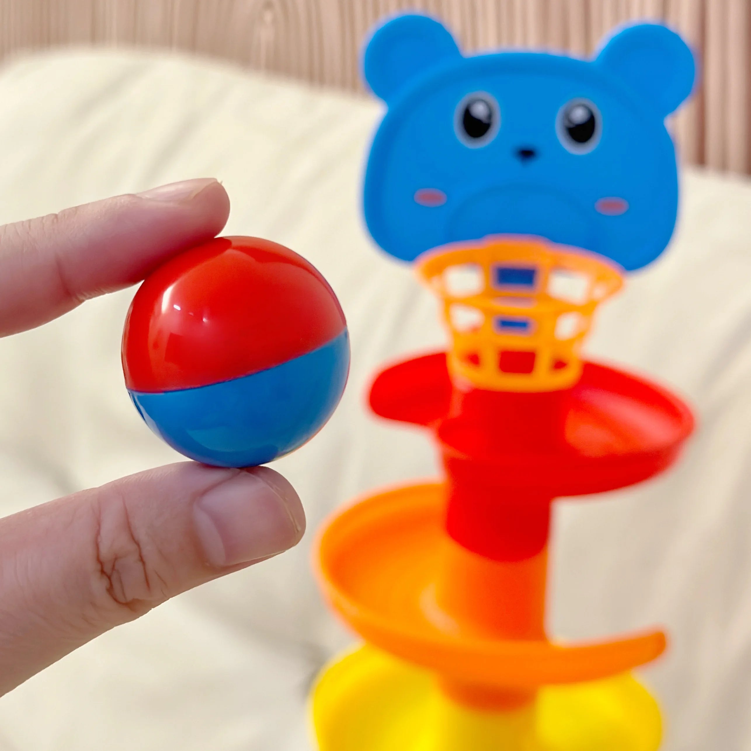 Interactive Ball Tower, Durable Interactive Ball Tower, Educational Toy with Rolling Balls and Drop Mechanism - Random Color