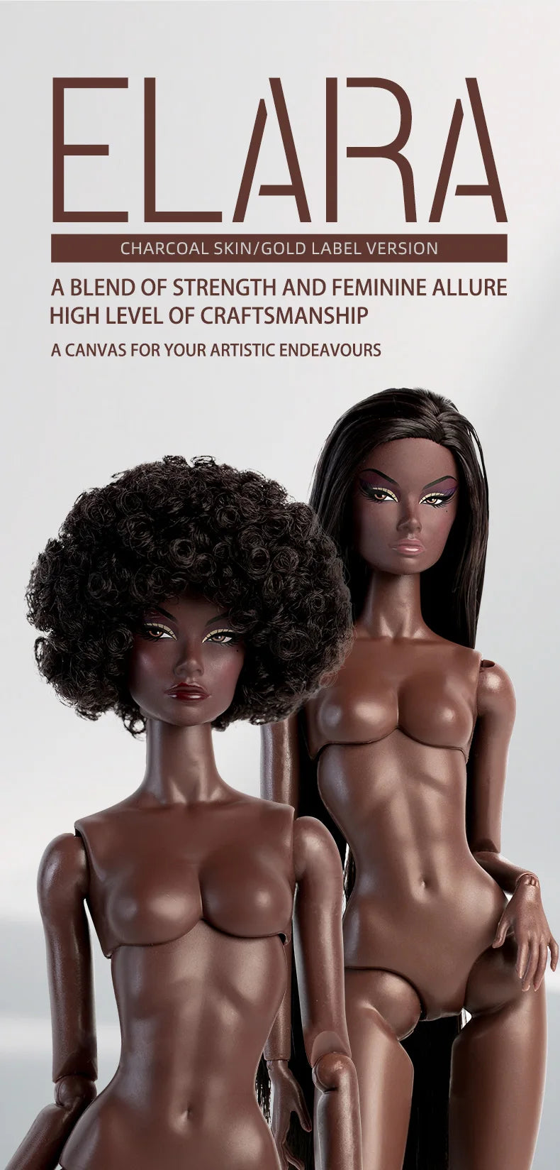 32cm Supermodel Fashion Doll FR43 FR44 Molly Girl Brown Hair Skin 12 Joint Movable Body DollHouse DIY Dress Up Toys Collector