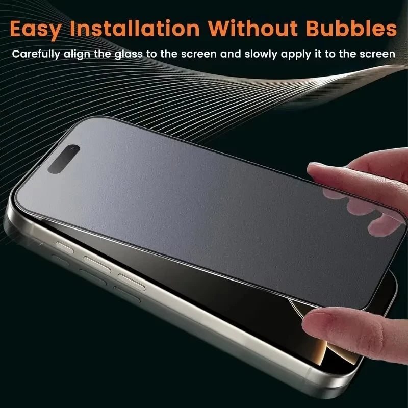 3PCS Anti Fingerprint Matte Screen Protector For iPhone 17 Pro Max 15 14 16 11 12 13 Mini XR X Xs 7 8 Plus 17 Air Tempered Glass
