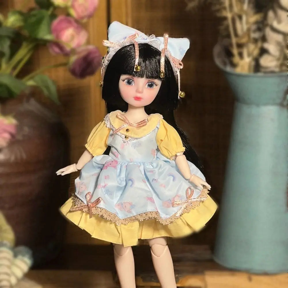1/6 SD 30cm Bjd Doll with Clothes Long Hair High Heel Princess Dress Up BJD Dolls Elegant Attractive Eyes