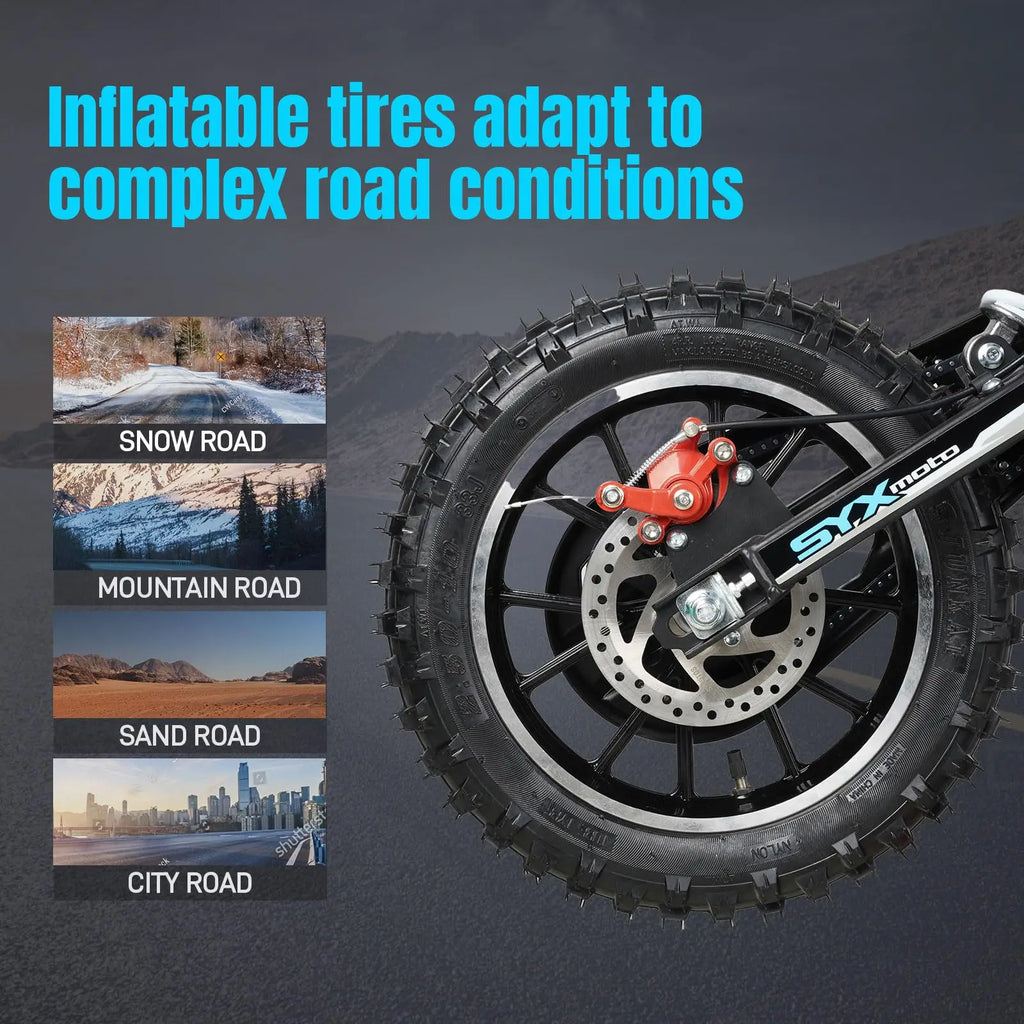 SYX MOTO 58cc Dirt Bike for Kids 4-Stroke Gas Powered Mini Pit Bike Off Road Motorcycle Gift for Children Motorcycle Dirt Bike