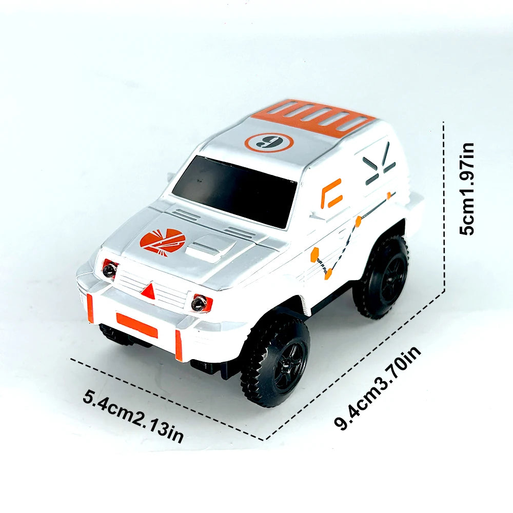 Magical Glowing Race Track Car Toy Vehicle LED Light Electronics Car Tracks Toy Parts Car Christmas Birthday Gifts for Kids