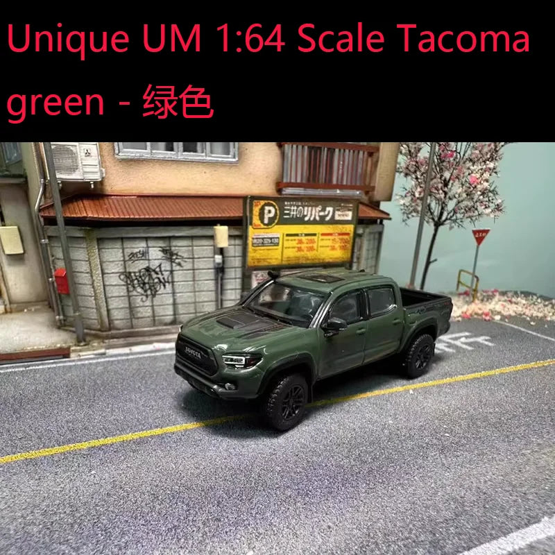 Diecast Unique UM 1:64 Scale Tacoma Alloy Car Model Classics Adult Souvenir Gift Static Display
