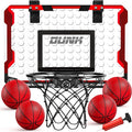 LED light electronic wall mounted basketball hoop, water pool home basketball hoop with 4 basketballs, family party game supplie