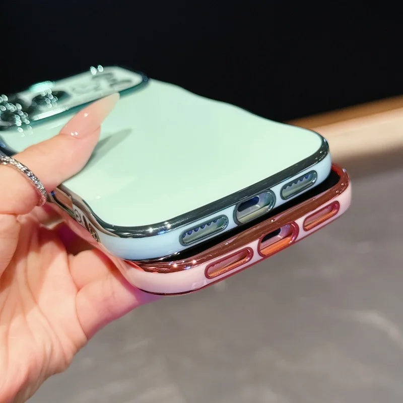 Electroplating Side Love Phone Case for IPhone 17 Pro Max 17 Air 16 15 14 Plus 13 12 11 Pro Max Cover Lens Shockproof Bumper