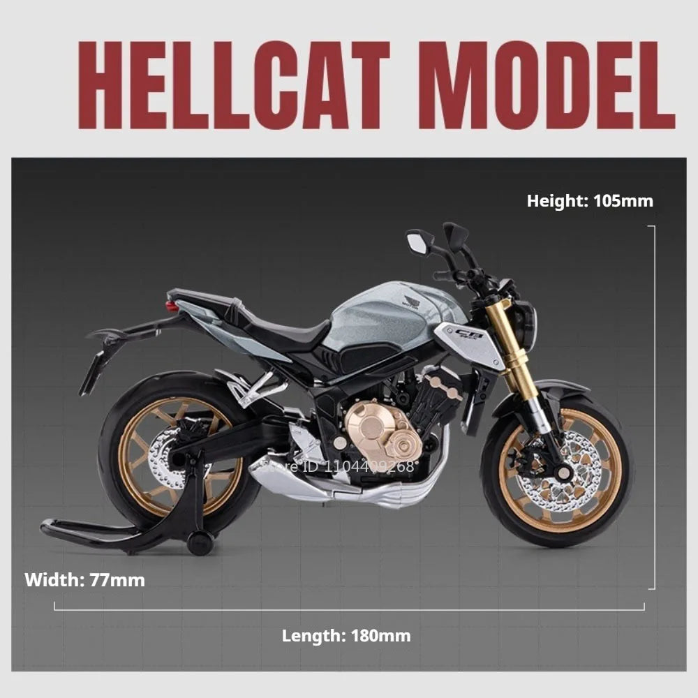 Scale 1:12 Honda CB650 HP4 Motorcycle Model Toy Alloy Diecast Shock Absorption Miniature Racing Motor Models for Kids Gifts