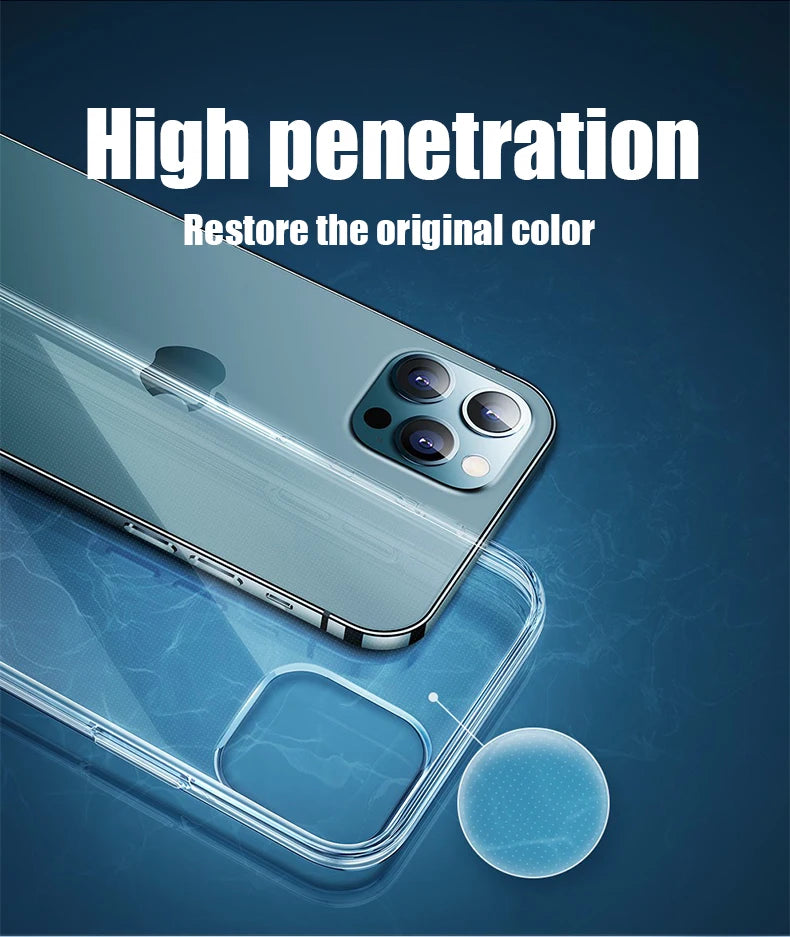 Ultra Thin Clear Phone Case For iPhone 11 12 13 14 15 16 Pro Max Plus 13 Mini X Xr Xs 16E Silicone Soft Transparent Back Cover