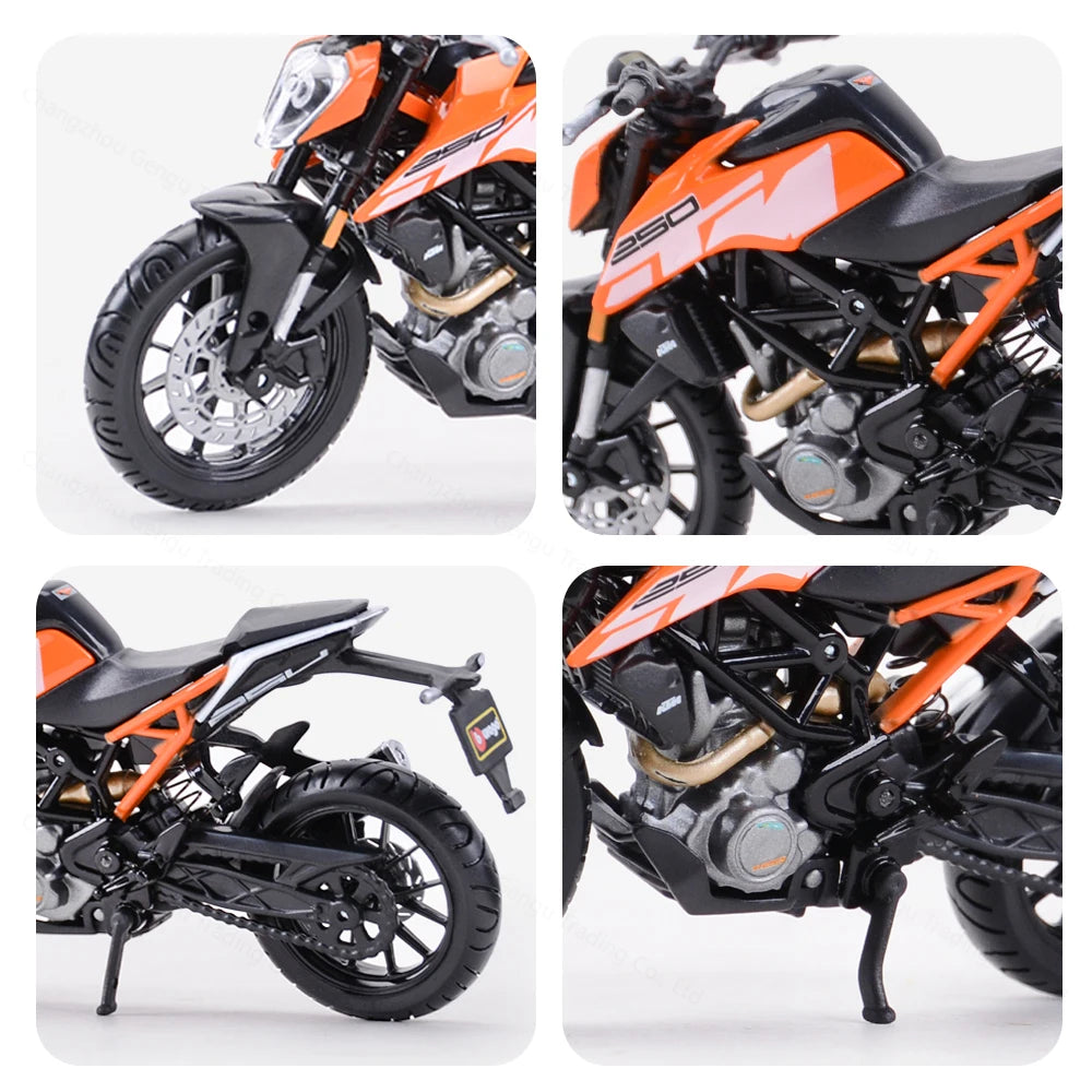 Bburago 1:18 KTM 250 Duke Authorized Simulation Alloy Motorcycle Model Toy Car Gift Collection