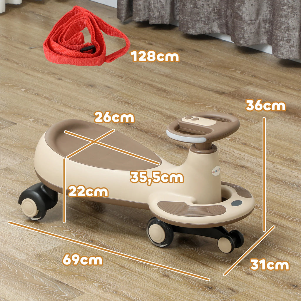 Aiyaplay Wiggle Ride-On for Children +2 Years Old 69X31X69 cm Khaki