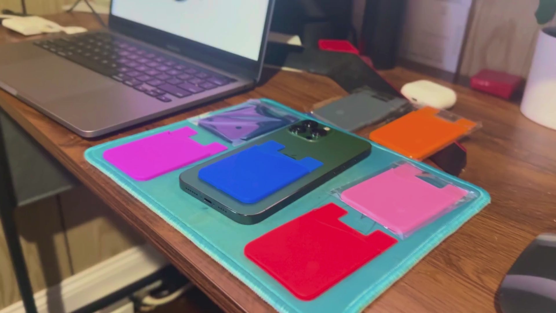 Universal PhoneCardHolder-Stick-Wallet,Purple+Pink+Rosepink+Red+Orange+Green+Blue+Black+Navy Blue+Grey